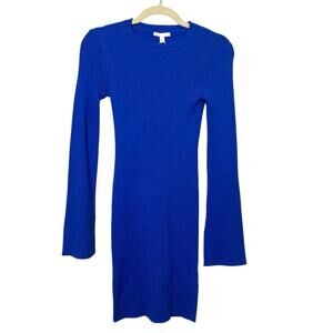 NWT GB Long Sleeve Blue Ribbed Dress Size XS